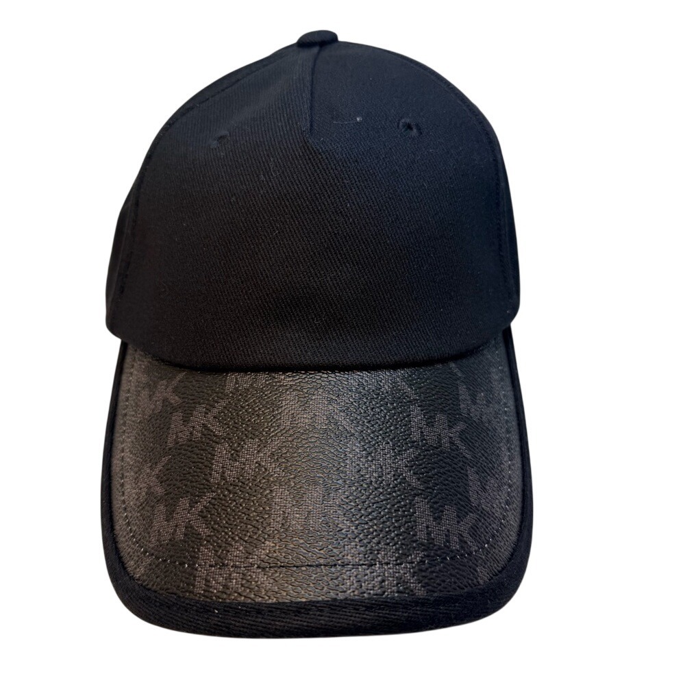 Michael Kors Monogram Logo Print Visor Baseball Cap Women's NWT Black MSRP $68 - Picture 4 of 8